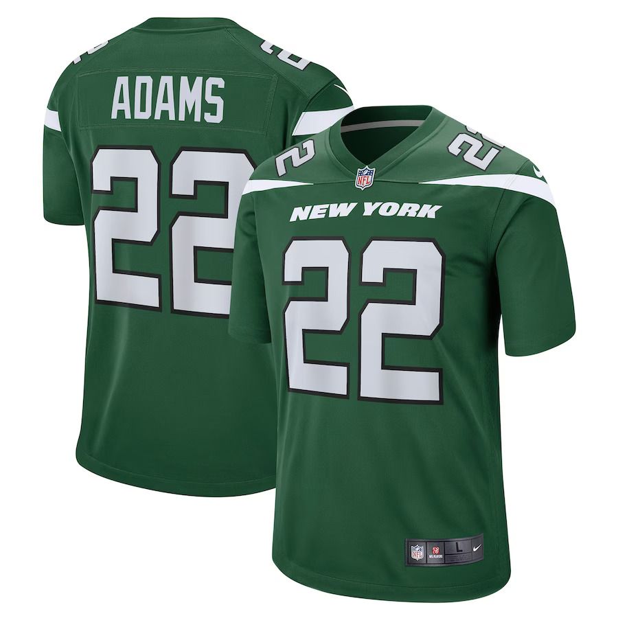 Men New York Jets 22 Tony Adams Nike Gotham Green Game Player NFL Jersey